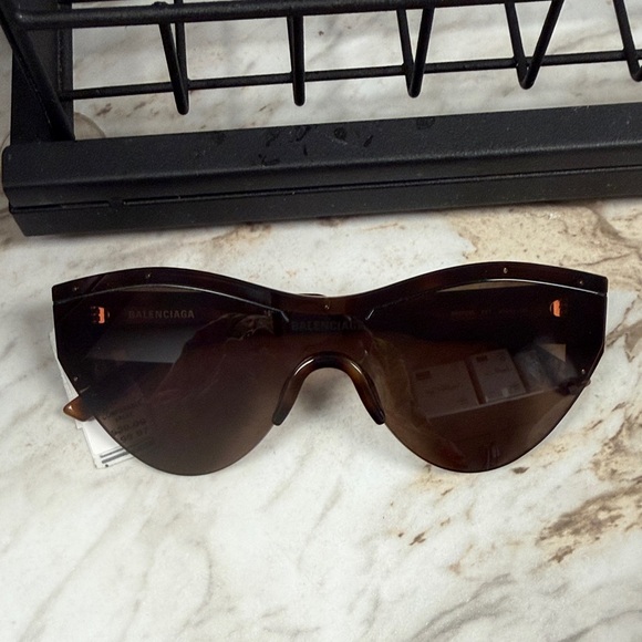 Balenciaga Accessories - Balenciaga Women's Brown Gradient Shield Sunglasses